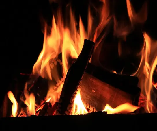 Open fire used for bush catering